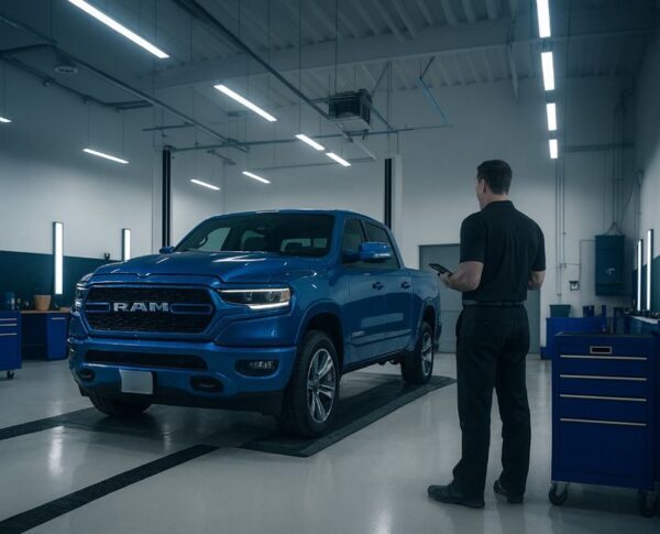 RAM truck getting estimate-RAM certified collision repair Higgins body & paint