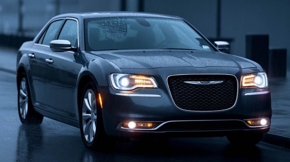 Chrysler Certified Collision Repair 300 parked at Higgins Paint and Body