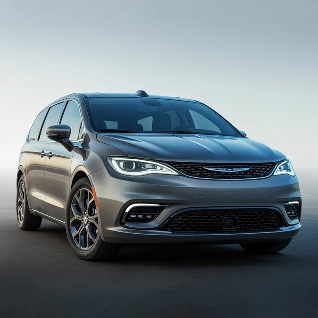 Grey Chrysler Mini van-FCA certified collision repair